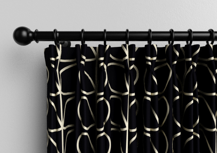 Orla Kiely Jumbo Linear Stem, Liquorice - Made to Measure Curtains - Image 10